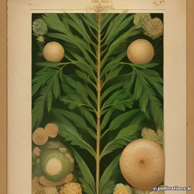 Classical botanical illustration of 贝壳杉 / 婆罗洲贝壳杉 / 南洋杉同科 / 达玛树 / 达玛树脂 / 达玛油树 — Agathis borneensis Warb. (syn. Agathis dammara, Agathis alba)