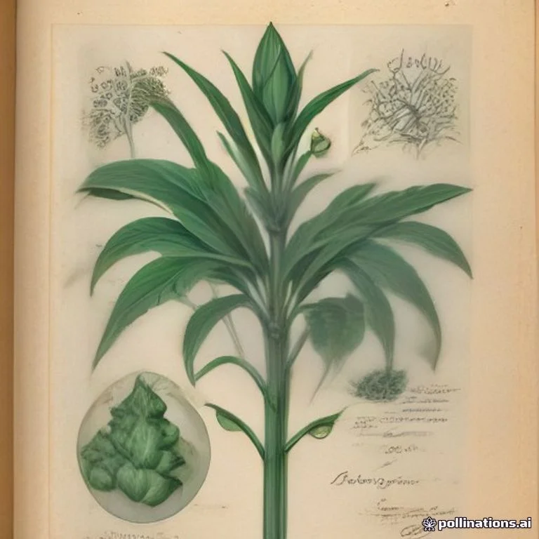Classical botanical illustration of 莪术 / 蓝心姜 / 黑心姜 / 绿茎莪术 / 蓝莪术 / 药生姜 — Curcuma aeruginosa Roxb. (syn. Curcuma caesia auct. non Roxb.)