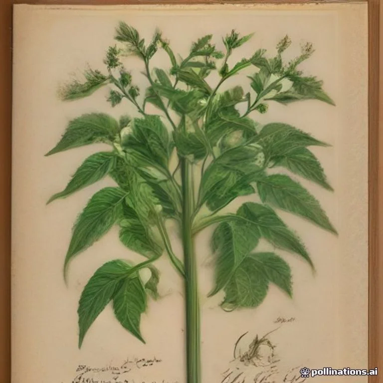Classical botanical illustration of 半枝莲 / 并头草 / 狭叶韩信草 — Scutellaria barbata D.Don
