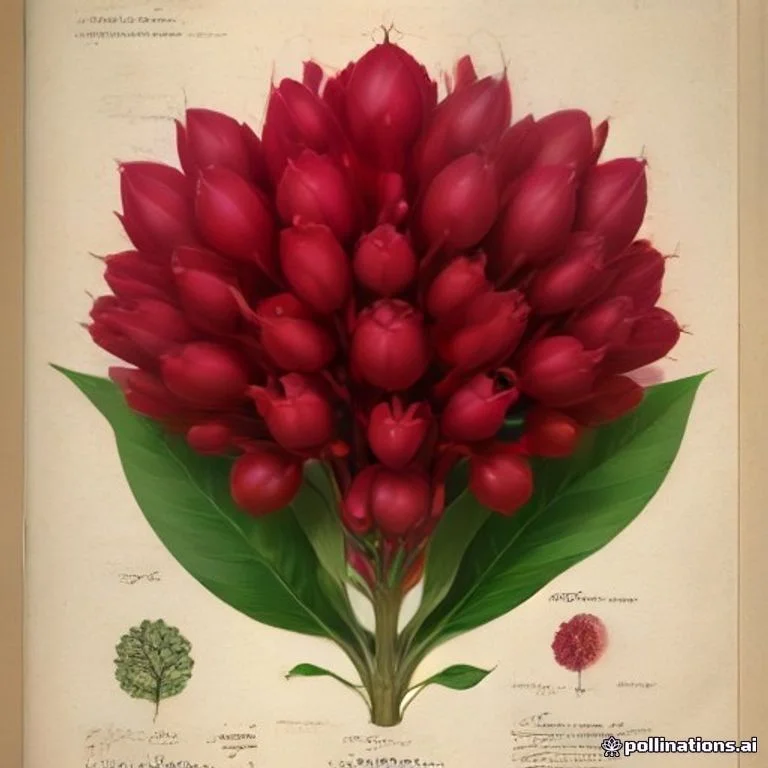 Classical botanical illustration of 马六甲蒲桃 / 红蒲桃 / 水石榴 / 马六甲苹果 / 极品水蒲桃 — Syzygium malaccense (L.) Merr. & L.M.Perry (syn. Eugenia malaccensis)