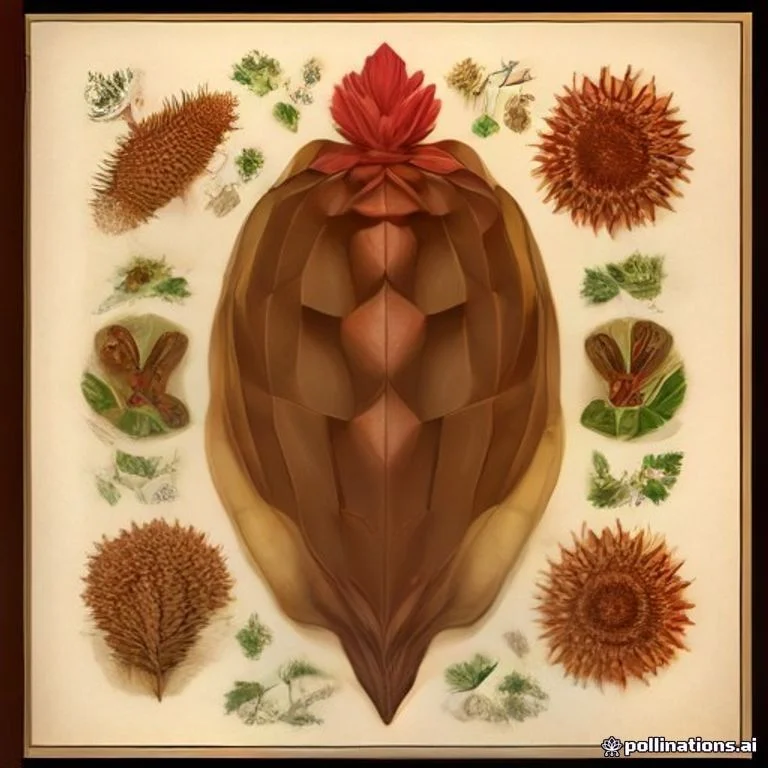 Classical botanical illustration of 蜂巢姜 / 壮丽姜 / 假金杯姜 / 顶生花姜 / 蜂窝姜 — Zingiber spectabile Griff.