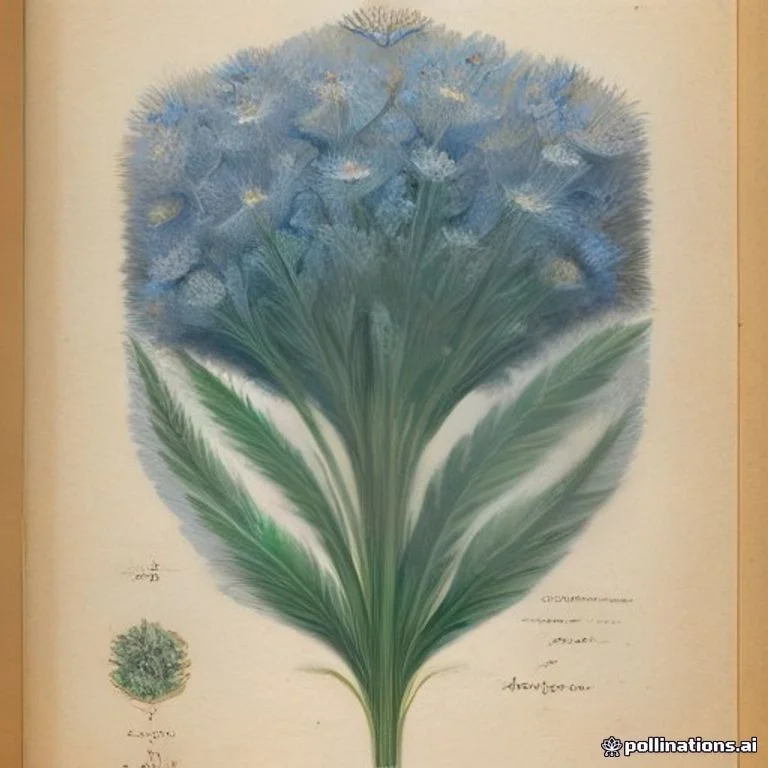 Classical botanical illustration of 洋甘菊 / 德国洋甘菊 / 母菊 / 蓝甘菊 — Matricaria chamomilla L. (syn. Matricaria recutita)