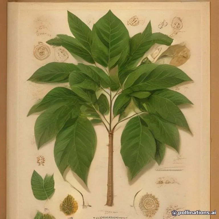 Classical botanical illustration of 人心果 / 萨摩果 / 仁心果 / 查古果 — Manilkara zapota (L.) P.Royen (syn. Achras zapota)