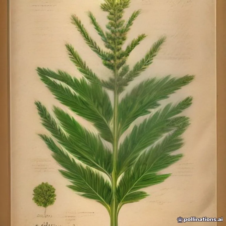 Classical botanical illustration of 西洋蓍草 / 千叶蓍 / 欧蓍草 / 锯草 / 一枝蒿 / 百叶草 / 蓍草 — Achillea millefolium L. (syn. Achillea lanulosa)