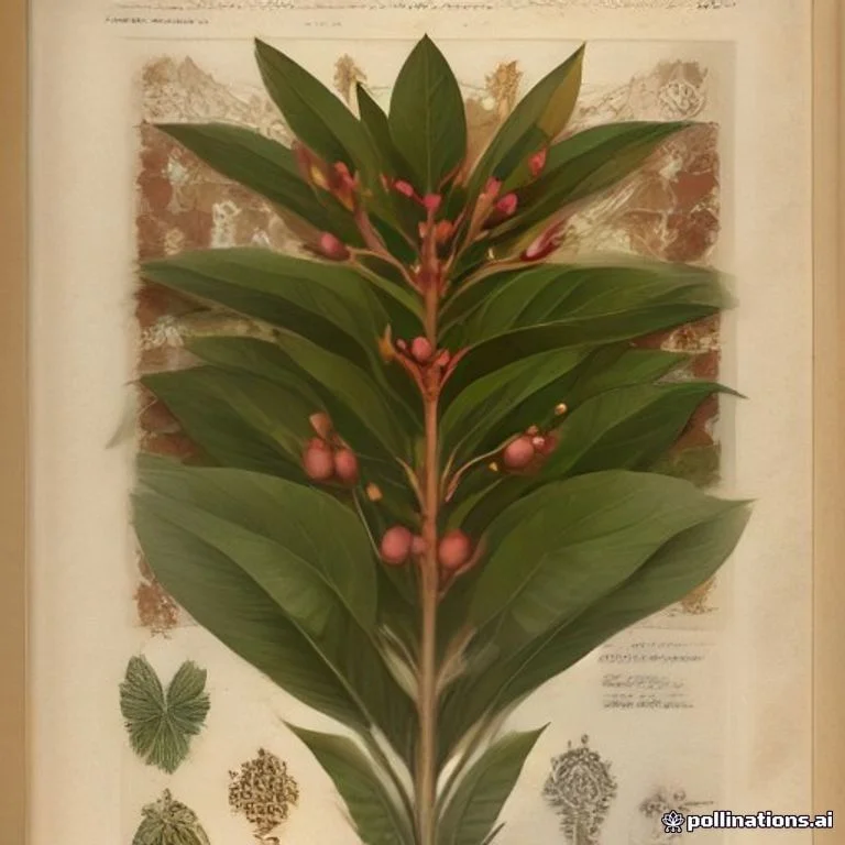 Classical botanical illustration of 多花蒲桃 / 印度尼西亚月桂叶 — Syzygium polyanthum (Wight) Walp.
