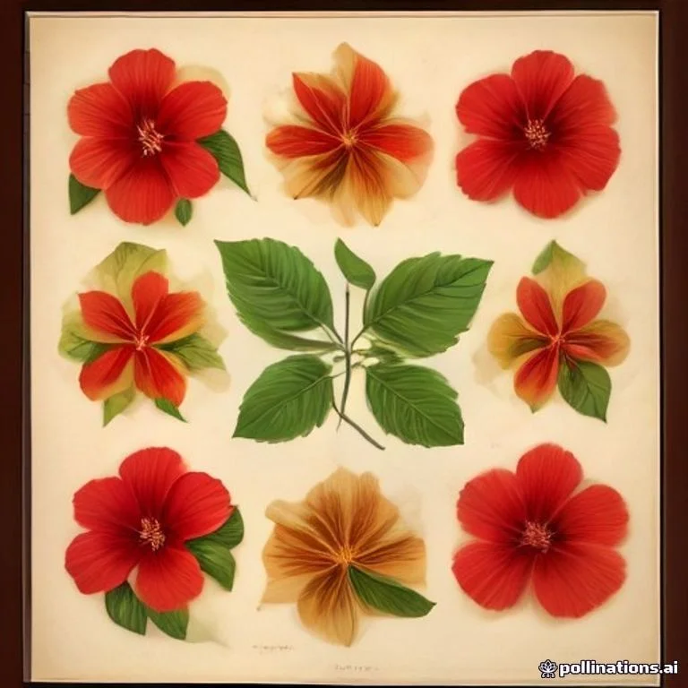 Classical botanical illustration of 黄槿 / 桐麻 / 海麻 / 盐水面头果 — Hibiscus tiliaceus L. (syn. Talipariti tiliaceum)