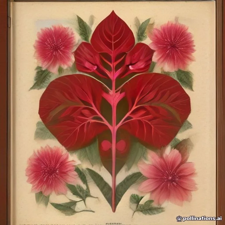 Classical botanical illustration of 红木 / 胭脂树 / 胭脂木 / 红木树 / 胭脂红木 — Bixa orellana L.