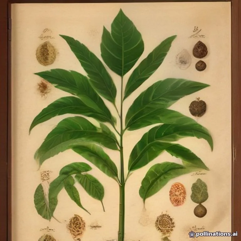 Classical botanical illustration of 巴豆 / 猛巴豆 / 巴菽 / 刚子 — Croton tiglium L.