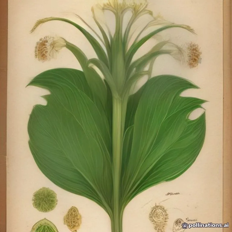 Classical botanical illustration of 文殊兰 / 十八学士 / 罗裙带 / 华丽文殊兰 / 白花石蒜同科 — Crinum asiaticum L. (syn. Crinum toxicarium, Crinum pedunculatum)