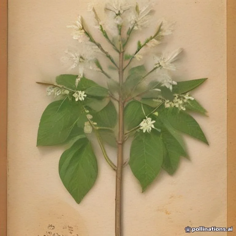 Classical botanical illustration of 安息香 / 爪哇安息香 / 苏门答腊安息香 / 避邪香 / 拙贝罗香 — Styrax benzoin Dryand. (and Styrax tonkinensis, Styrax sumatrana)