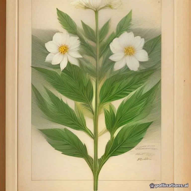 Classical botanical illustration of 白花地胆草 / 假地胆头 / 白花地胆头 / 白地胆 — Elephantopus mollis Kunth (syn. Elephantopus tomentosus auct.)