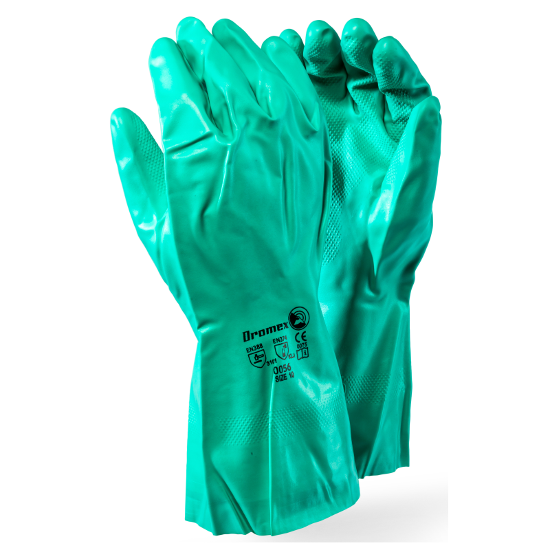 Green Nitrile Chemical Gloves