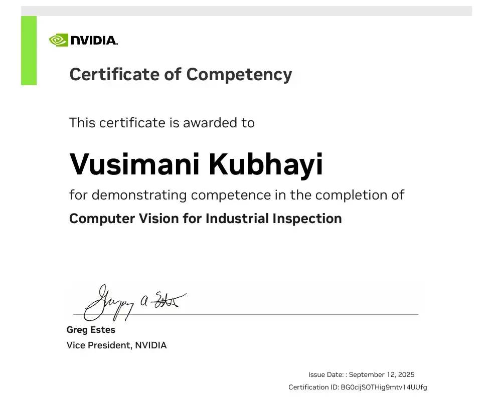 Computer Vision for Industrial Inspection