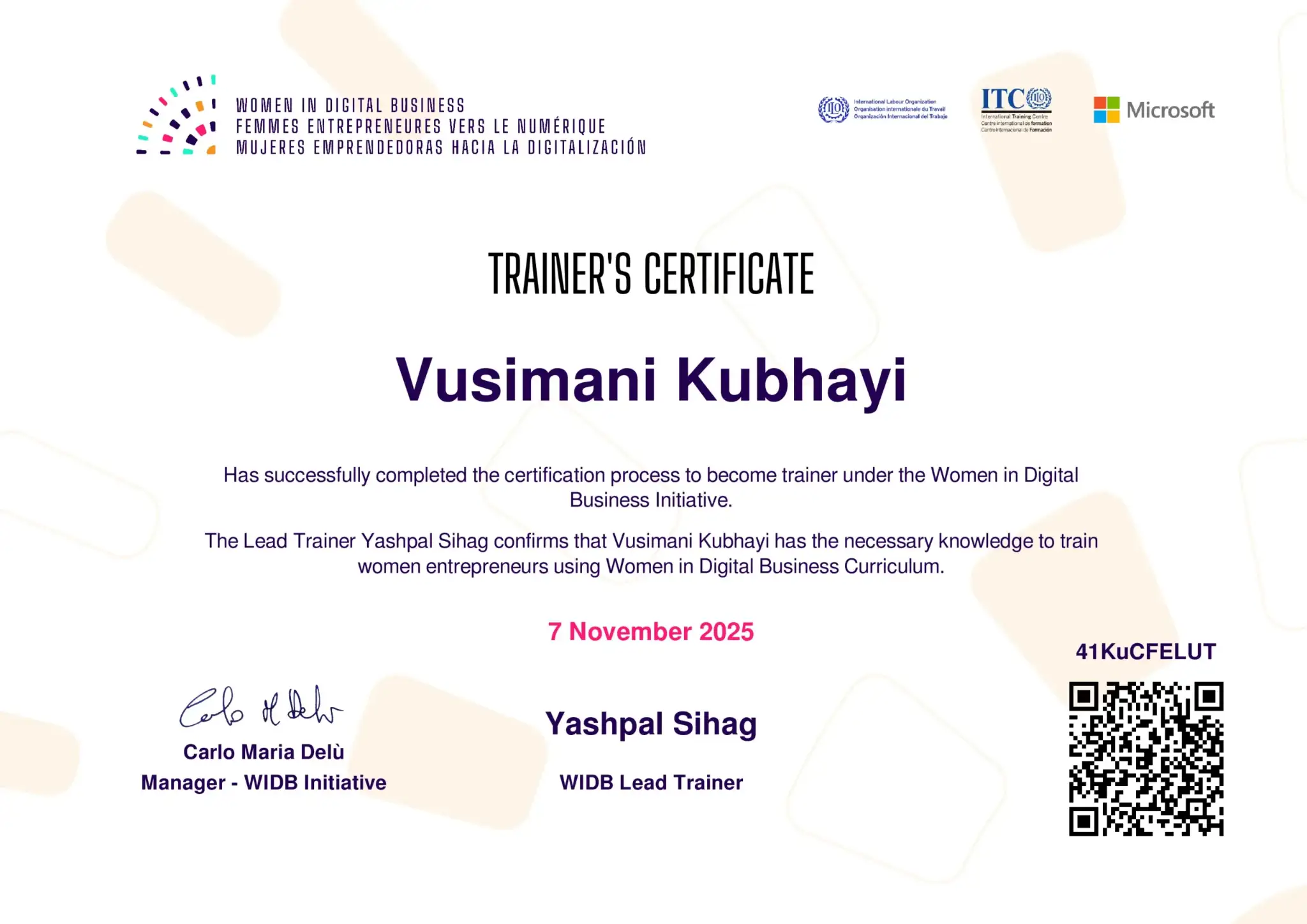 Women In Digital Business - Training of Trainers