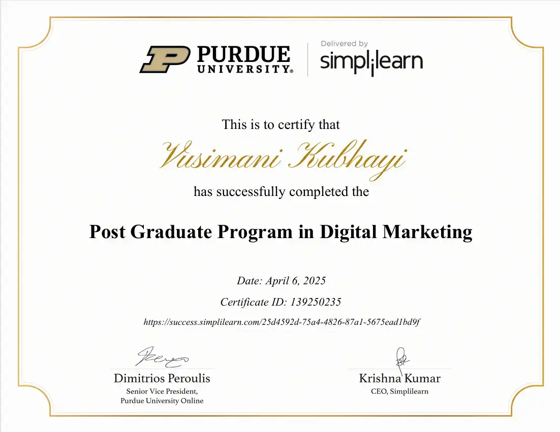 Postgraduate Program in Digital Marketing