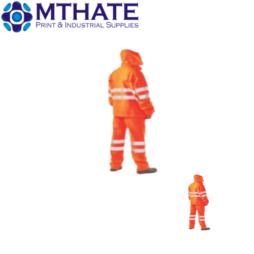 Orange Hydroplus PU rain suit