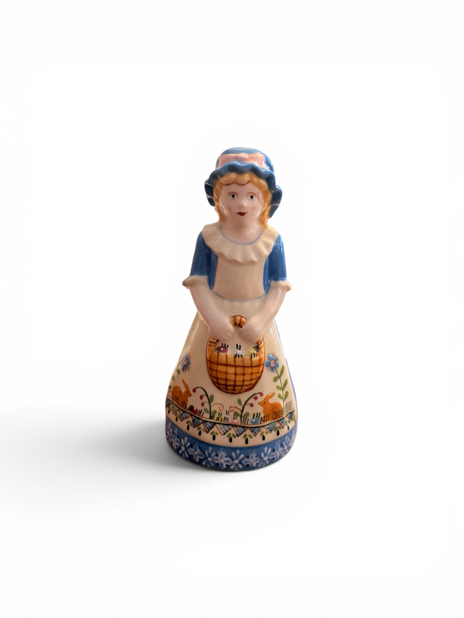 Vintage Porcelain Girl Bell