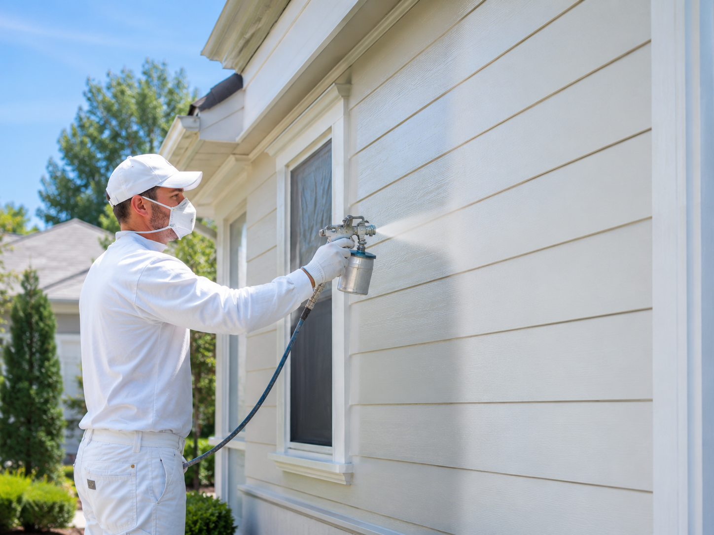 Professional painter at work