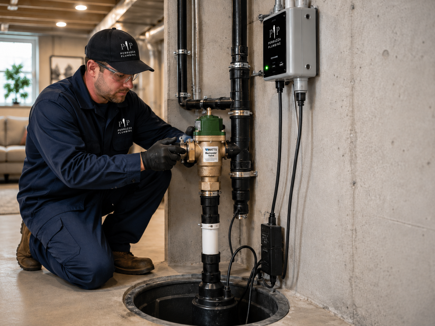 Richmond Hill basement protected by backwater valve installation