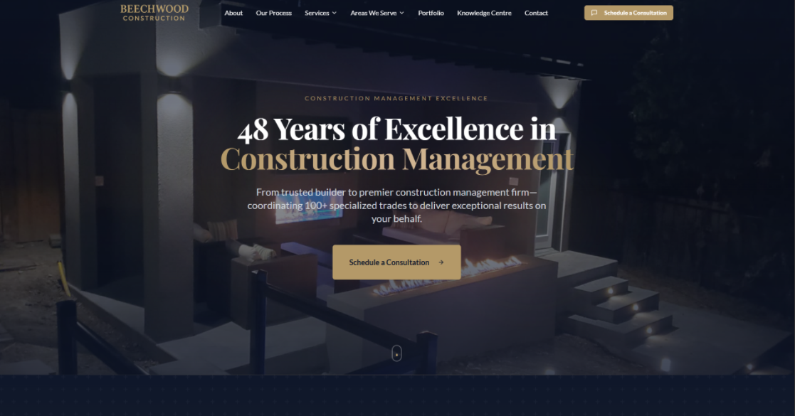 Beechwood Construction website preview