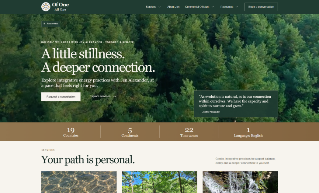 Of One website preview