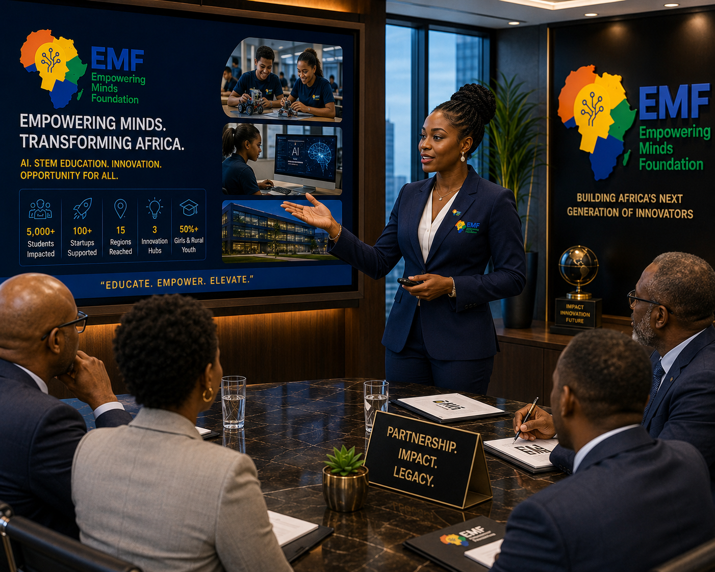 EMF Global students with computers