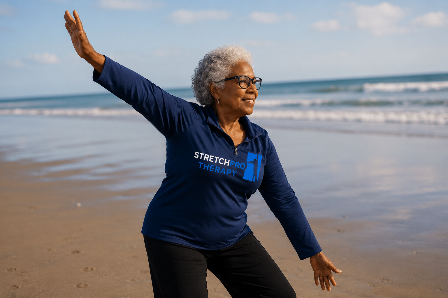 Senior maintaining flexibility