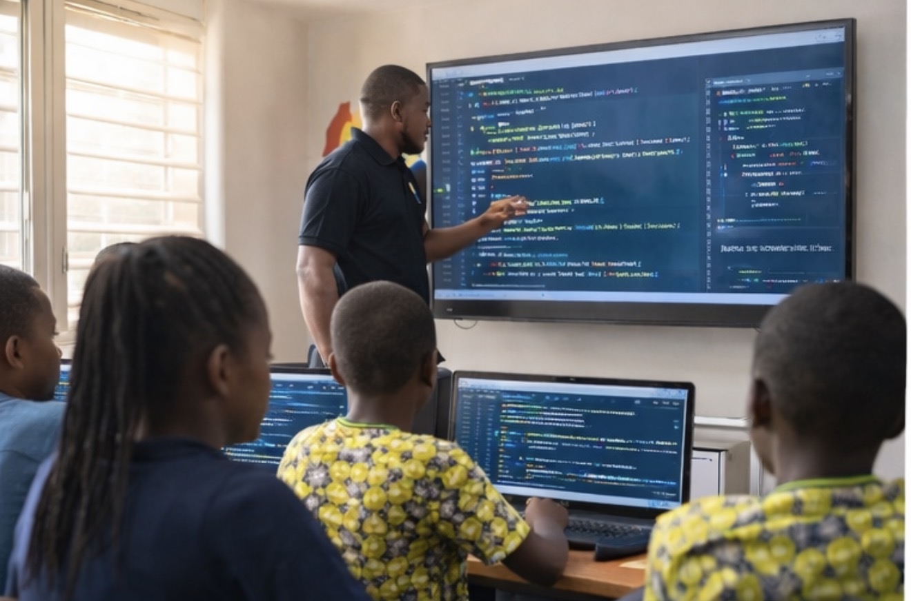EMF Global students learning AI