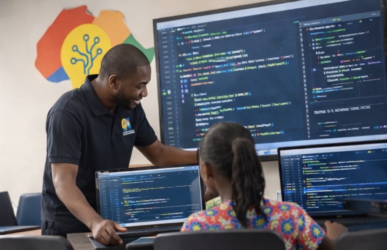 EMF Global students with computers