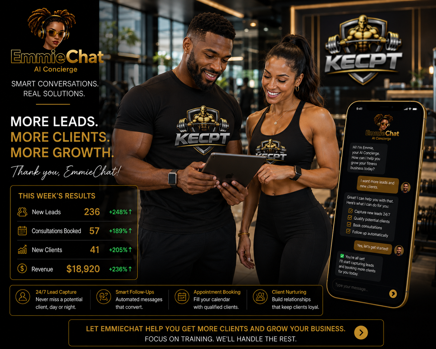 EmmieChat AI concierge ready to grow your business