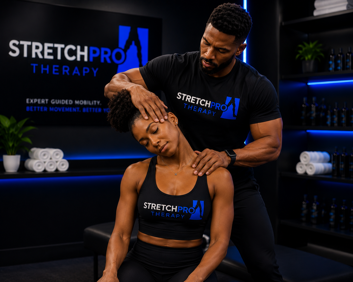 Professional stretching session