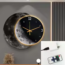 Digital Wall Clock, Modern Clocks, Electronic Wall Clock, LED Clocks, Aesthetic Living Room Decorations, Decor Accessories - Thumbnail 2