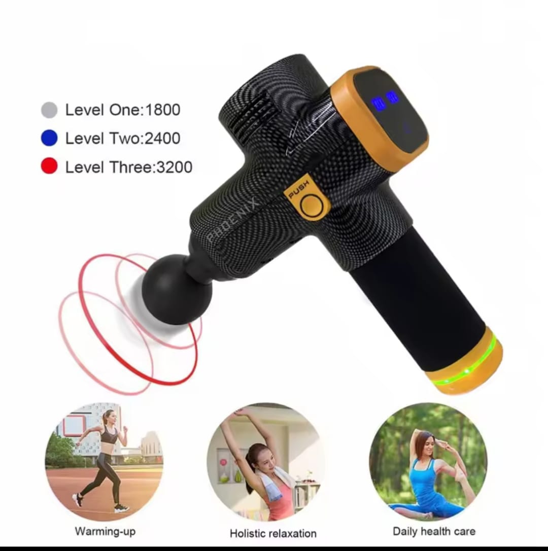 Phoenix A2 Massage Gun Muscle Relaxation Deep Tissue Massager Dynamic Vibrator Back Portable Handheld Display Fascia Gun Massage - Thumbnail 2