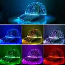 Men Women LED Couple Night Running Cool Light Emitting Hats Explosive Light Emitting Gift Holiday Party Hat