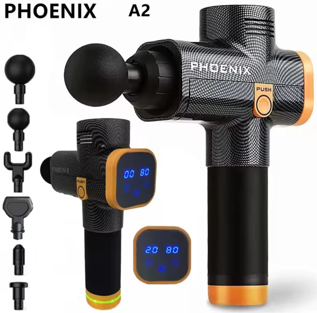 Phoenix A2 Massage Gun Muscle Relaxation Deep Tissue Massager Dynamic Vibrator Back Portable Handheld Display Fascia Gun Massage