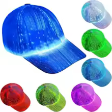Men Women LED Couple Night Running Cool Light Emitting Hats Explosive Light Emitting Gift Holiday Party Hat - Thumbnail 2