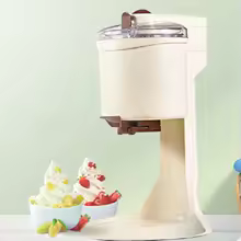 Automatic Manual Ice Cream Machine, Top Seat, Simple Operation, Large Capacity, Mini Soft Serve Ice Cream Machine for Home Use - Thumbnail 5