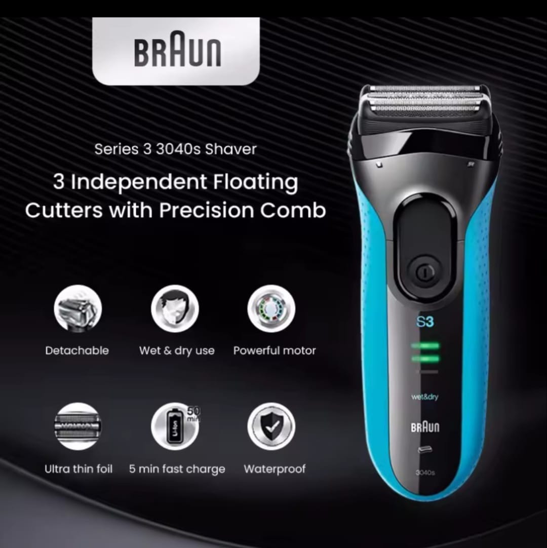 Braun Electric Shaver 3 Series ProSkin 3040S 3010S Reciprocating Shaver For Men Shaving Machine With Trimmer 100-240v - Main view