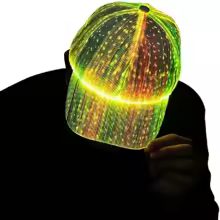 Men Women LED Couple Night Running Cool Light Emitting Hats Explosive Light Emitting Gift Holiday Party Hat - Thumbnail 3