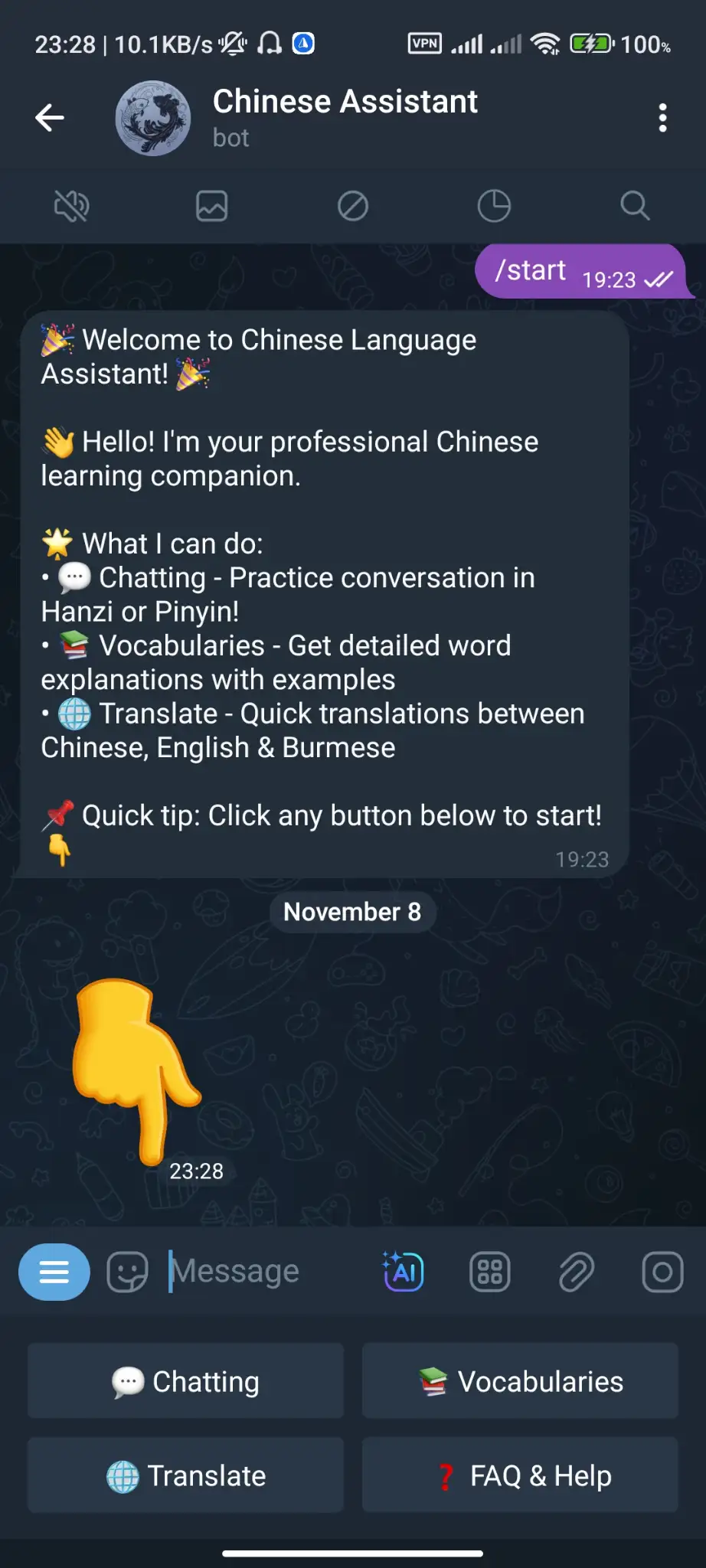 Chinese Ai Telegram Bot