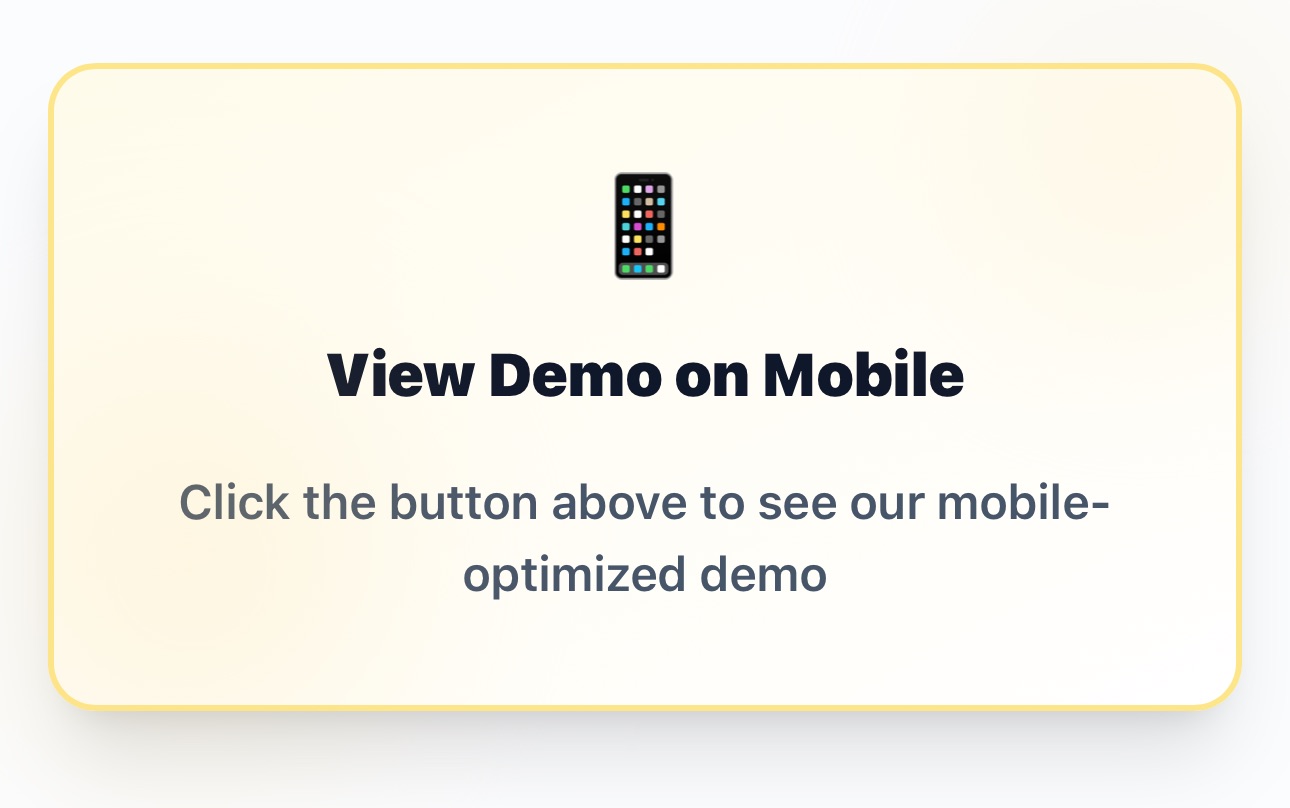 Mobile Demo Preview