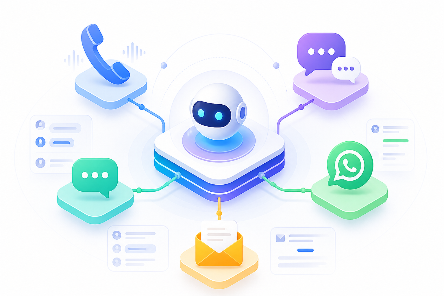 Which Conversational AI Platform Supports Voice Calls, Web Chat, SMS, WhatsApp, and Email in One Place?