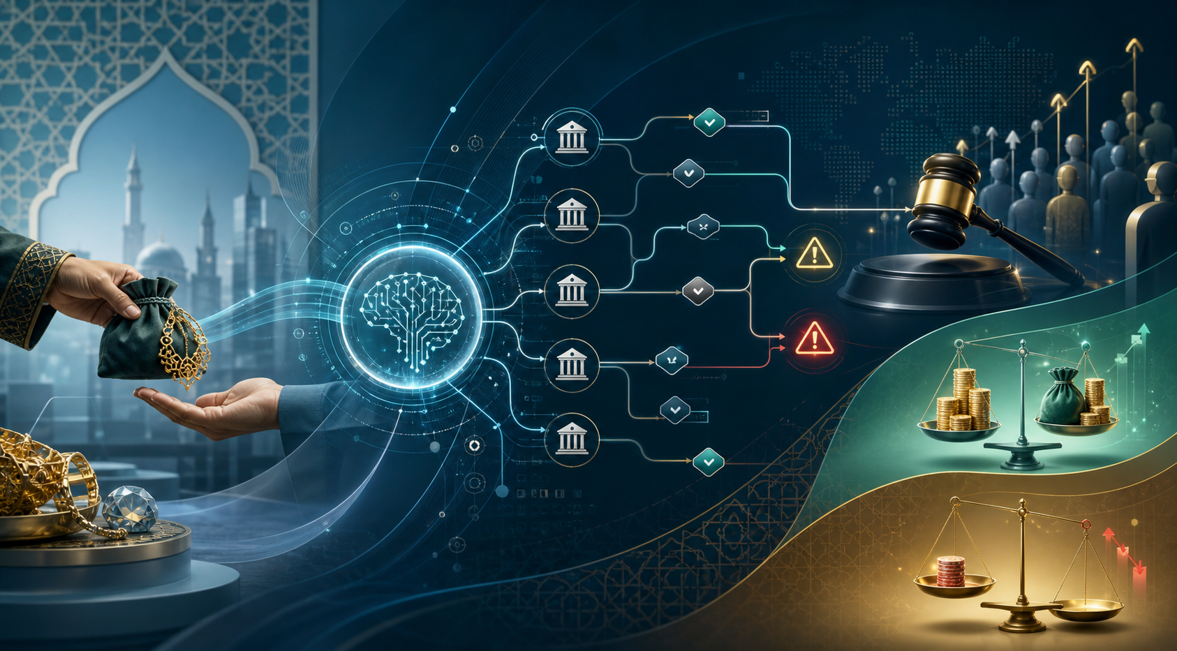 AI in Malaysian Ar-Rahnu: Bank-Specific Rules, Auction Risk, Surplus and Shortfall