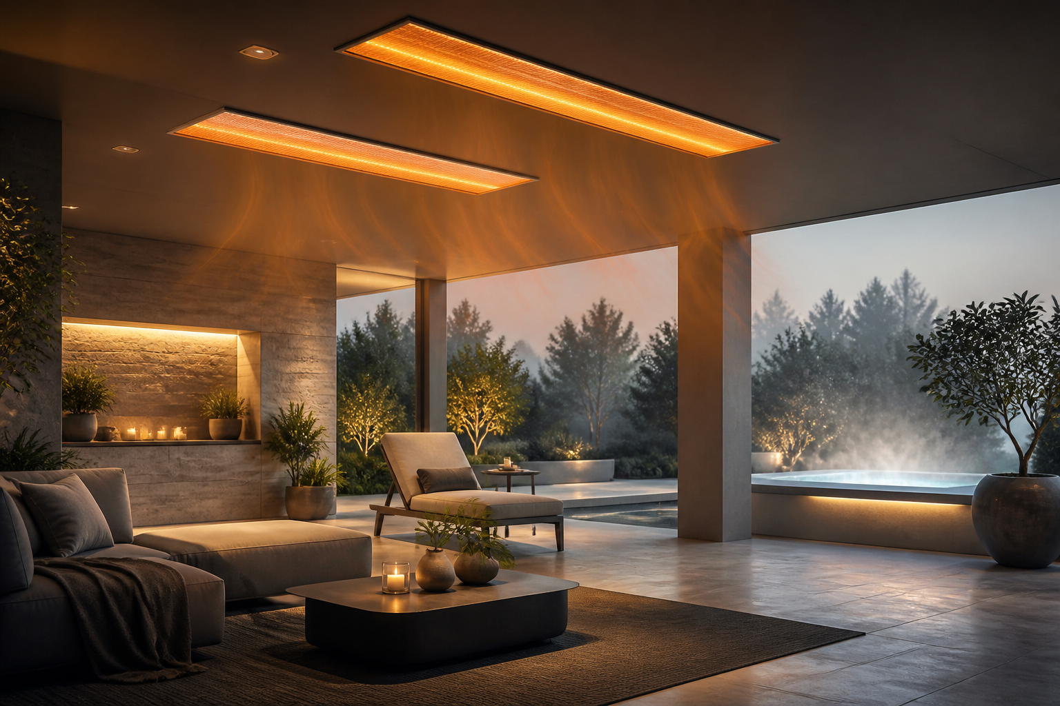 Can Infrared Heating Panels Be Used Outdoors in Covered Patios or Wellness Areas?