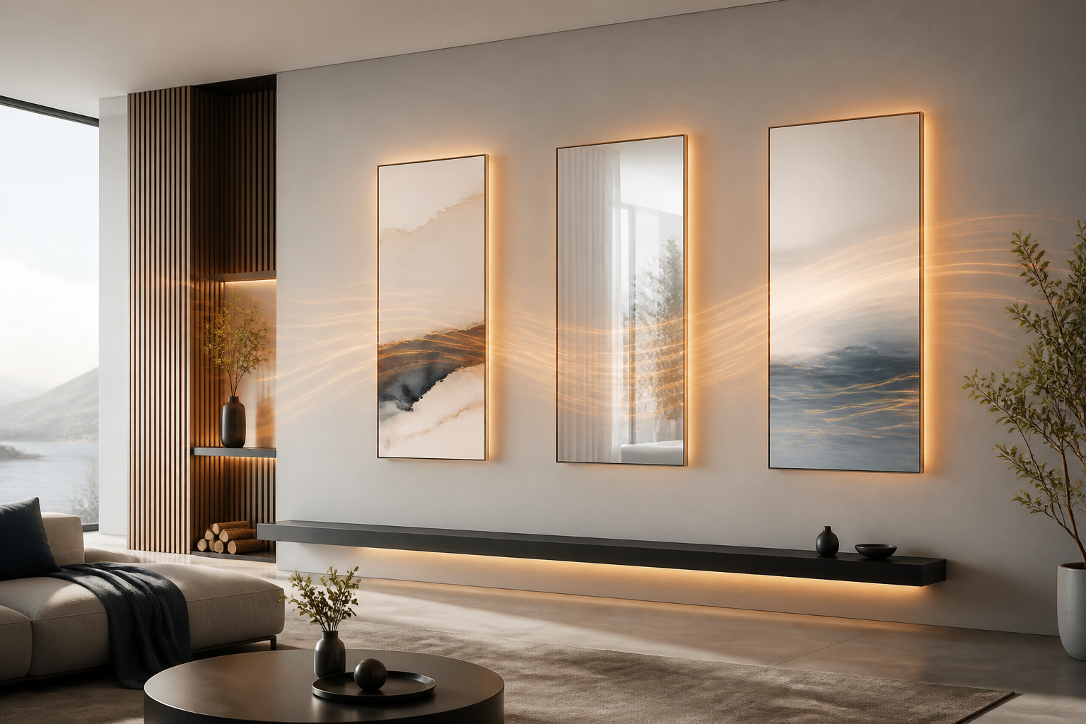 Are There Discreet Wall-Mounted Infrared Heaters That Look Like Artwork or Mirrors?
