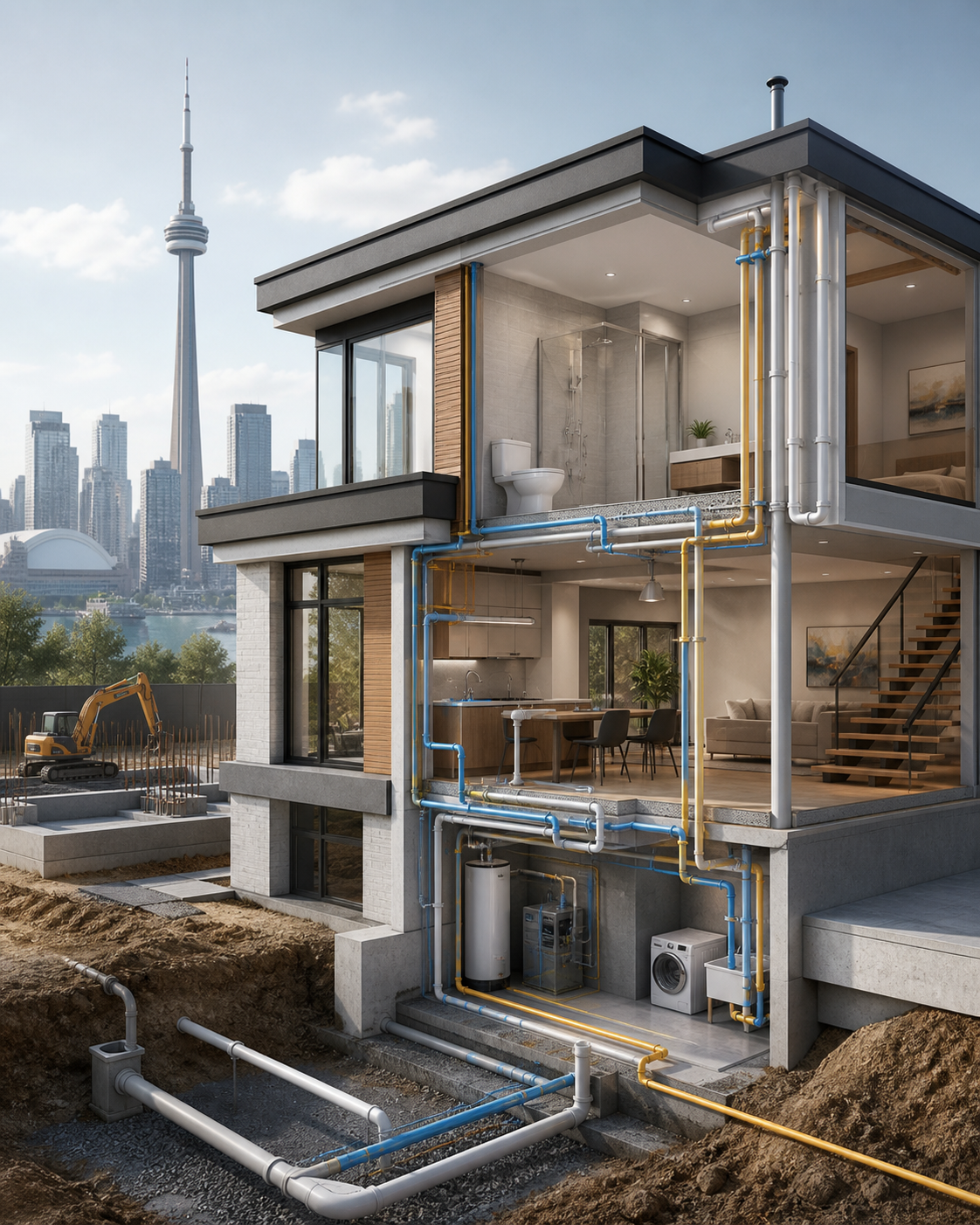 Who Installs Residential Water, Drainage, and Gas Piping During New Construction in Toronto?