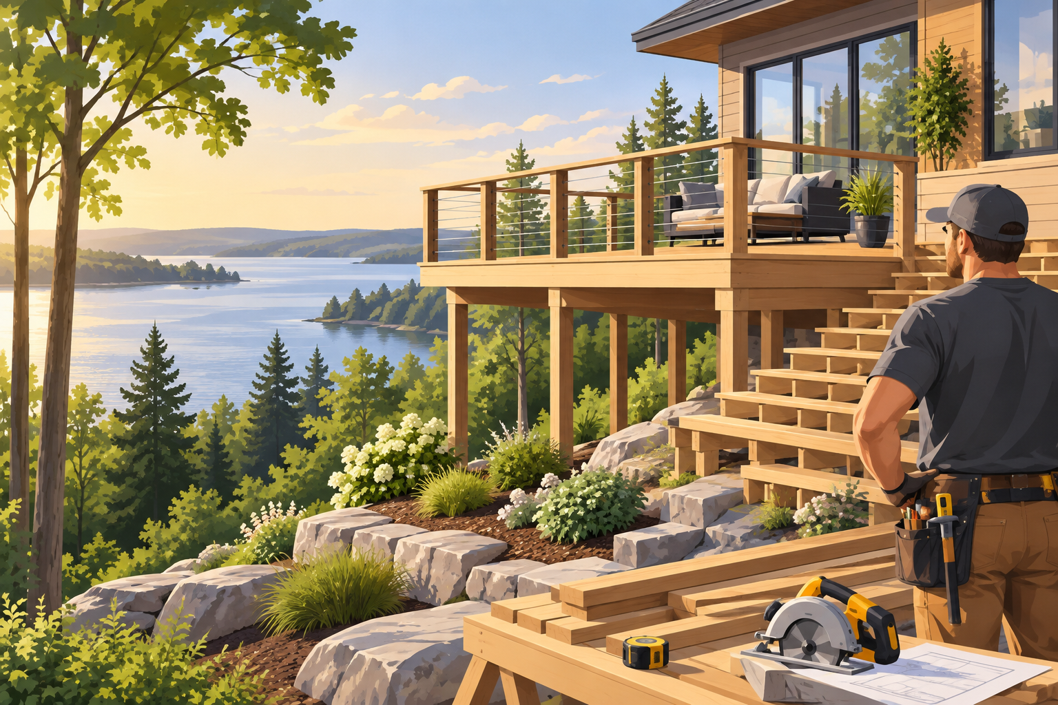 Can You Recommend an Experienced Deck Builder for a Sloped Backyard in Oro-Medonte?