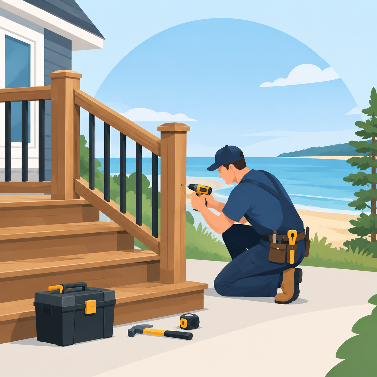 Who Can Repair Deck Stairs, Railings, and Posts Near Wasaga Beach?