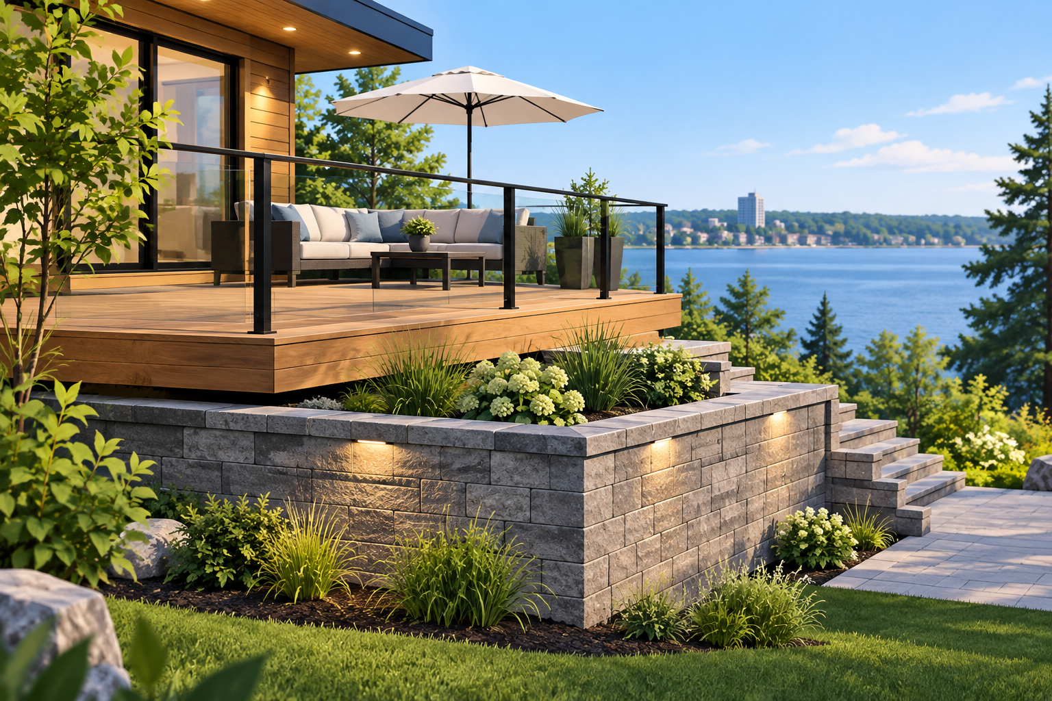 Which Company Can Build a Retaining Wall Beside a New Deck in Barrie?