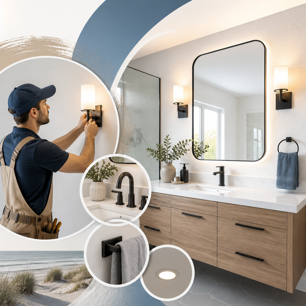 Wasaga Beach Vanity, Mirror, Lighting, and Bathroom Accessory Installation: Who to Hire